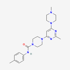 4-[2-methyl-6-(4-methyl-1-piperazinyl)-4-pyrimidinyl]-N-(4-methylphenyl)-1-piperazinecarboxamide