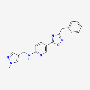 5-(3-benzyl-1,2,4-oxadiazol-5-yl)-N-[1-(1-methyl-1H-pyrazol-4-yl)ethyl]-2-pyridinamine