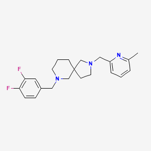 molecular formula C22H27F2N3 B5984650 7-(3,4-difluorobenzyl)-2-[(6-methyl-2-pyridinyl)methyl]-2,7-diazaspiro[4.5]decane 