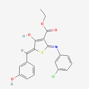 ethyl 2-[(3-chlorophenyl)amino]-5-(3-hydroxybenzylidene)-4-oxo-4,5-dihydro-3-thiophenecarboxylate