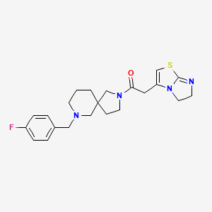 2-(5,6-dihydroimidazo[2,1-b][1,3]thiazol-3-ylacetyl)-7-(4-fluorobenzyl)-2,7-diazaspiro[4.5]decane