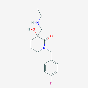 3-[(ethylamino)methyl]-1-(4-fluorobenzyl)-3-hydroxy-2-piperidinone