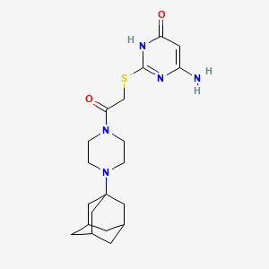 2-({2-[4-(1-adamantyl)piperazin-1-yl]-2-oxoethyl}thio)-6-aminopyrimidin-4(3H)-one