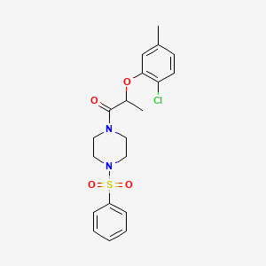 1-[2-(2-chloro-5-methylphenoxy)propanoyl]-4-(phenylsulfonyl)piperazine