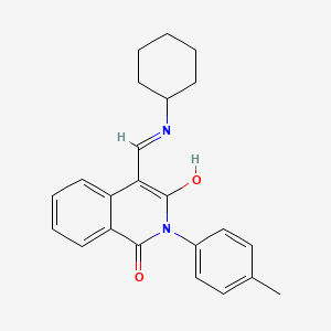 4-(Cyclohexyliminomethyl)-3-hydroxy-2-(4-methylphenyl)isoquinolin-1-one