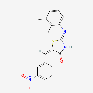 molecular formula C18H15N3O3S B5984752 2-[(2,3-dimethylphenyl)amino]-5-(3-nitrobenzylidene)-1,3-thiazol-4(5H)-one 