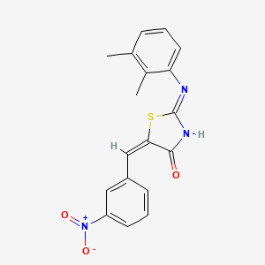 (5E)-2-(2,3-dimethylphenyl)imino-5-[(3-nitrophenyl)methylidene]-1,3-thiazolidin-4-one