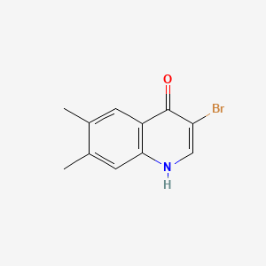 molecular formula C11H10BrNO B598476 3-溴-6,7-二甲基-4-羟基喹啉 CAS No. 1204811-69-7