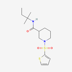 molecular formula C15H24N2O3S2 B5984768 N-(1,1-dimethylpropyl)-1-(2-thienylsulfonyl)-3-piperidinecarboxamide 