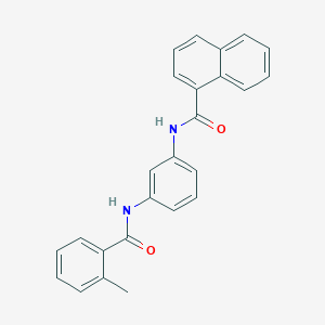 molecular formula C25H20N2O2 B5984773 N-{3-[(2-methylbenzoyl)amino]phenyl}-1-naphthamide 