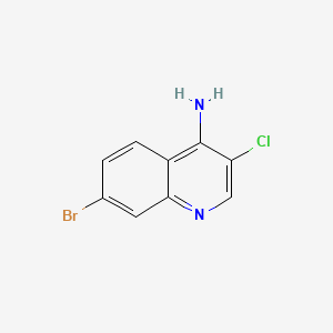 molecular formula C9H6BrClN2 B598478 7-Bromo-3-chloroquinolin-4-amine CAS No. 1203644-98-7