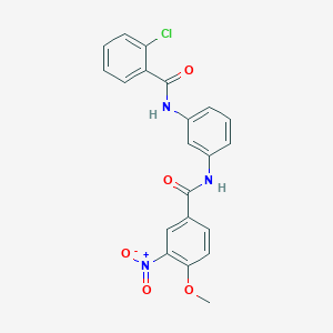 N-{3-[(2-chlorobenzoyl)amino]phenyl}-4-methoxy-3-nitrobenzamide