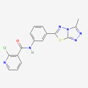 2-chloro-N-[3-(3-methyl[1,2,4]triazolo[3,4-b][1,3,4]thiadiazol-6-yl)phenyl]nicotinamide