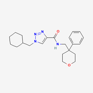 1-(cyclohexylmethyl)-N-[(4-phenyltetrahydro-2H-pyran-4-yl)methyl]-1H-1,2,3-triazole-4-carboxamide