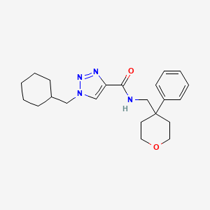 1-(cyclohexylmethyl)-N-[(4-phenyloxan-4-yl)methyl]triazole-4-carboxamide