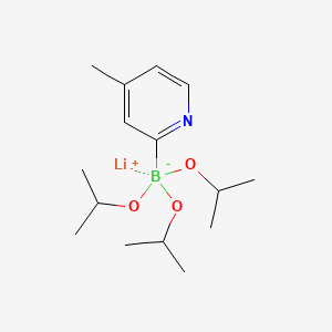 molecular formula C15H27BLiNO3 B598486 Lithium triisopropyl 2-(4-methylpyridyl)borate CAS No. 1202220-93-6