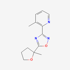 molecular formula C13H15N3O2 B5984887 3-methyl-2-[5-(2-methyltetrahydro-2-furanyl)-1,2,4-oxadiazol-3-yl]pyridine 