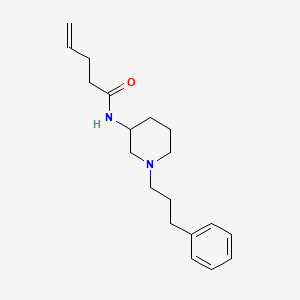 molecular formula C19H28N2O B5984892 N-[1-(3-phenylpropyl)-3-piperidinyl]-4-pentenamide 
