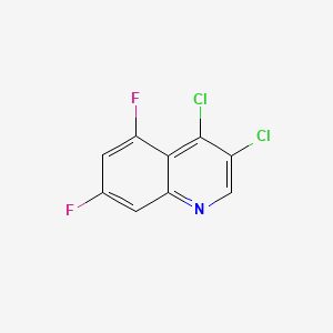 molecular formula C9H3Cl2F2N B598490 3,4-二氯-5,7-二氟喹啉 CAS No. 1204810-53-6