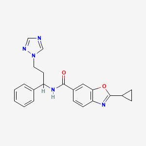 2-cyclopropyl-N-[1-phenyl-3-(1H-1,2,4-triazol-1-yl)propyl]-1,3-benzoxazole-6-carboxamide