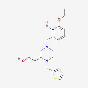 2-ethoxy-6-{[3-(2-hydroxyethyl)-4-(2-thienylmethyl)-1-piperazinyl]methyl}phenol
