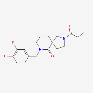 molecular formula C18H22F2N2O2 B5984937 7-(3,4-difluorobenzyl)-2-propionyl-2,7-diazaspiro[4.5]decan-6-one 