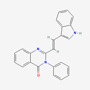 molecular formula C24H17N3O B5984948 2-[2-(1H-indol-3-yl)vinyl]-3-phenyl-4(3H)-quinazolinone 