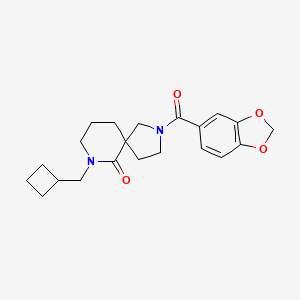 molecular formula C21H26N2O4 B5984954 2-(1,3-benzodioxol-5-ylcarbonyl)-7-(cyclobutylmethyl)-2,7-diazaspiro[4.5]decan-6-one 