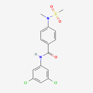 molecular formula C15H14Cl2N2O3S B5984955 N-(3,5-dichlorophenyl)-4-[methyl(methylsulfonyl)amino]benzamide 