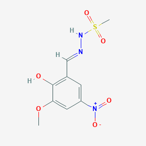 molecular formula C9H11N3O6S B5985019 N'-(2-hydroxy-3-methoxy-5-nitrobenzylidene)methanesulfonohydrazide 