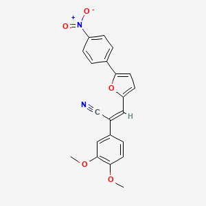 molecular formula C21H16N2O5 B5985031 2-(3,4-dimethoxyphenyl)-3-[5-(4-nitrophenyl)-2-furyl]acrylonitrile 