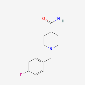 molecular formula C14H19FN2O B5985056 1-(4-fluorobenzyl)-N-methyl-4-piperidinecarboxamide 