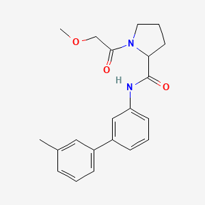 molecular formula C21H24N2O3 B5985080 1-(methoxyacetyl)-N-(3'-methyl-3-biphenylyl)prolinamide 