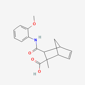 molecular formula C17H19NO4 B5985082 3-{[(2-methoxyphenyl)amino]carbonyl}-2-methylbicyclo[2.2.1]hept-5-ene-2-carboxylic acid 