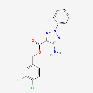 molecular formula C16H12Cl2N4O2 B5985089 3,4-dichlorobenzyl 5-amino-2-phenyl-2H-1,2,3-triazole-4-carboxylate 