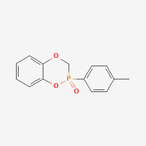 molecular formula C14H13O3P B5985111 2-(4-methylphenyl)-2,3-dihydro-1,4,2-benzodioxaphosphinine 2-oxide 
