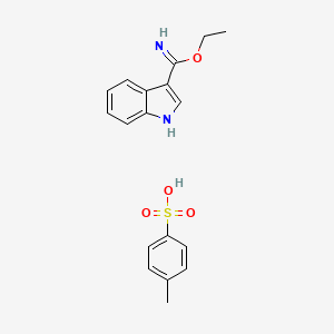 molecular formula C18H20N2O4S B5985142 ethyl 1H-indole-3-carboximidoate 4-methylbenzenesulfonate 
