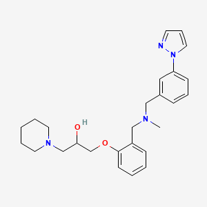molecular formula C26H34N4O2 B5985173 1-[2-({methyl[3-(1H-pyrazol-1-yl)benzyl]amino}methyl)phenoxy]-3-(1-piperidinyl)-2-propanol 