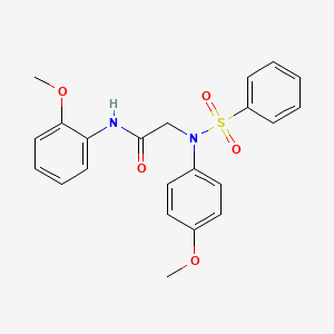 molecular formula C22H22N2O5S B5985182 N~1~-(2-methoxyphenyl)-N~2~-(4-methoxyphenyl)-N~2~-(phenylsulfonyl)glycinamide 