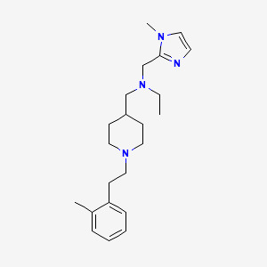 molecular formula C22H34N4 B5985194 N-[(1-methyl-1H-imidazol-2-yl)methyl]-N-({1-[2-(2-methylphenyl)ethyl]-4-piperidinyl}methyl)ethanamine 