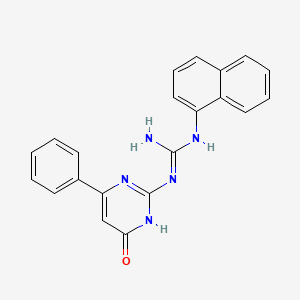 molecular formula C21H17N5O B5985210 N-1-naphthyl-N'-(6-oxo-4-phenyl-1,6-dihydro-2-pyrimidinyl)guanidine 