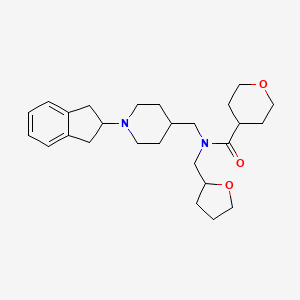 N-{[1-(2,3-dihydro-1H-inden-2-yl)-4-piperidinyl]methyl}-N-(tetrahydro-2-furanylmethyl)tetrahydro-2H-pyran-4-carboxamide