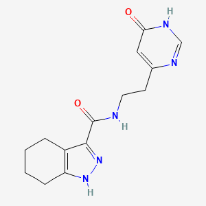 N-[2-(6-oxo-1,6-dihydropyrimidin-4-yl)ethyl]-4,5,6,7-tetrahydro-2H-indazole-3-carboxamide