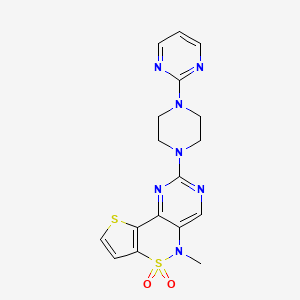 5-methyl-2-[4-(2-pyrimidinyl)-1-piperazinyl]-5H-pyrimido[5,4-c]thieno[2,3-e][1,2]thiazine 6,6-dioxide