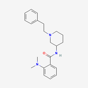 molecular formula C22H29N3O B5985302 2-(dimethylamino)-N-[1-(2-phenylethyl)-3-piperidinyl]benzamide 