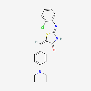 2-[(2-chlorophenyl)imino]-5-[4-(diethylamino)benzylidene]-1,3-thiazolidin-4-one