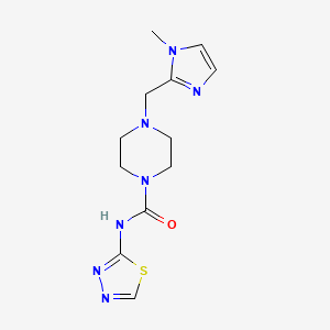 4-[(1-methyl-1H-imidazol-2-yl)methyl]-N-1,3,4-thiadiazol-2-ylpiperazine-1-carboxamide