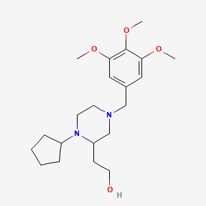 2-[1-cyclopentyl-4-(3,4,5-trimethoxybenzyl)-2-piperazinyl]ethanol