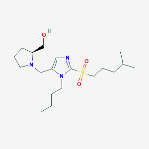 molecular formula C19H35N3O3S B5985338 [(2S)-1-({1-butyl-2-[(4-methylpentyl)sulfonyl]-1H-imidazol-5-yl}methyl)-2-pyrrolidinyl]methanol 