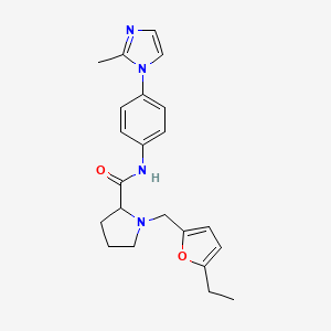 1-[(5-ethyl-2-furyl)methyl]-N-[4-(2-methyl-1H-imidazol-1-yl)phenyl]prolinamide